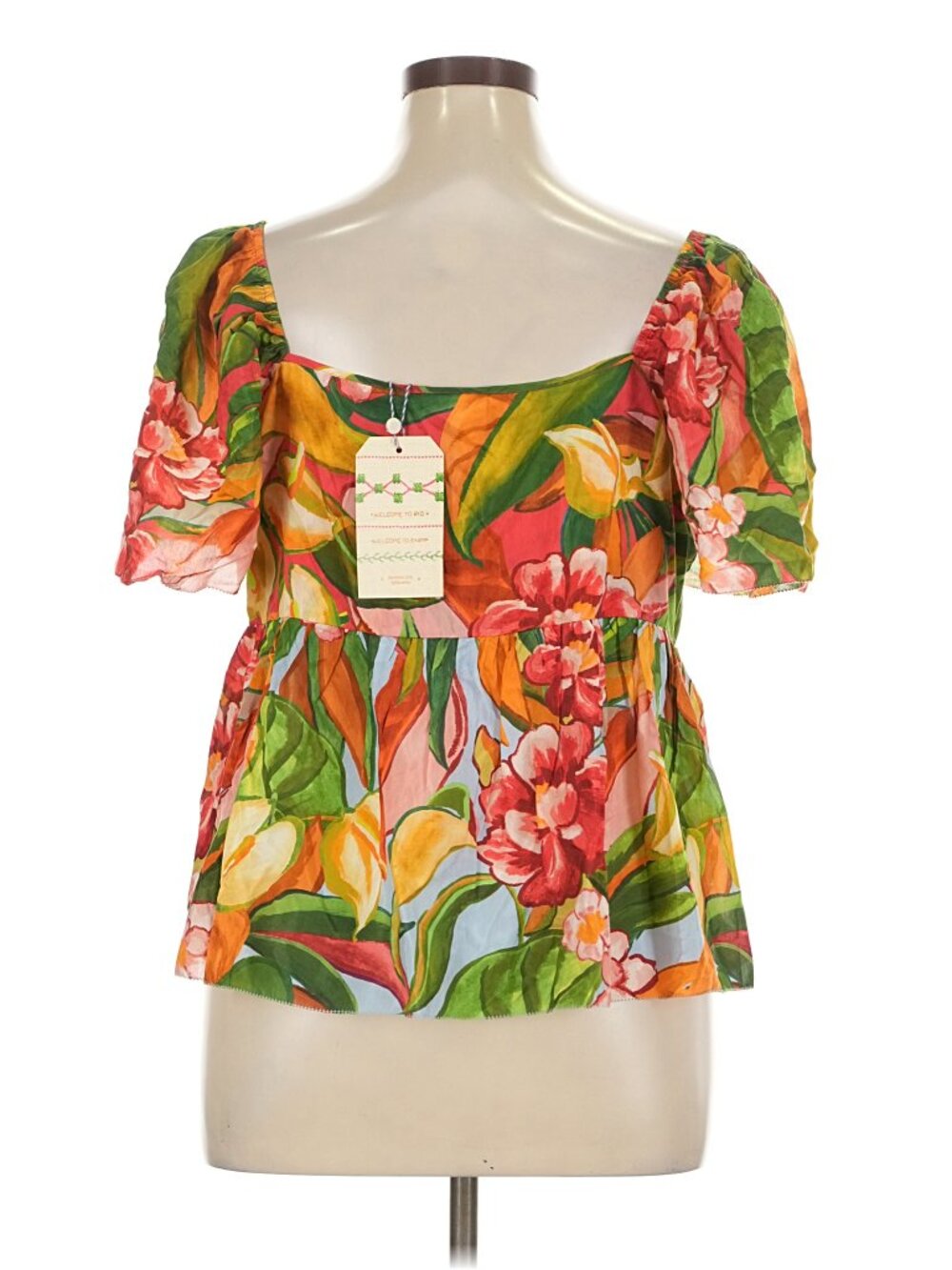 Farm Rio x Anthropologie Tie-Front Printed Blouse - Picture 3 of 12